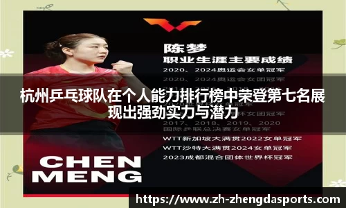 杭州乒乓球队在个人能力排行榜中荣登第七名展现出强劲实力与潜力